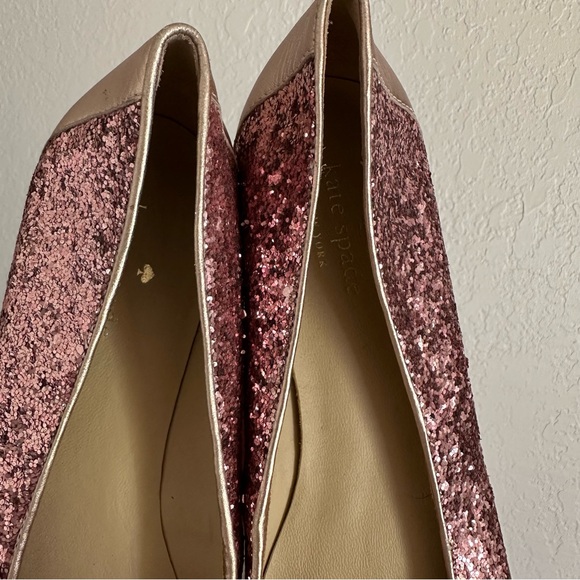 Kate Spade Pink Glitter Cora Slip On Loafers - Picture 9 of 11